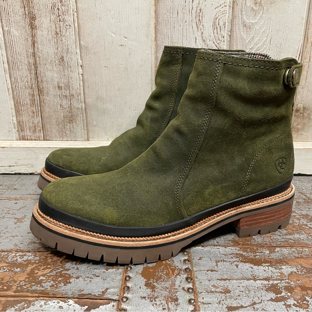 Ariat Leighton WP Casual Boots Olive Night - Picture 7 of 12